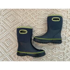 Bogs Classic K Grasp Solid Dark Blue Green Stripe Size US 3